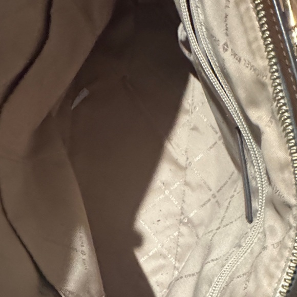 Michael Kors Beige and Brown Satchel